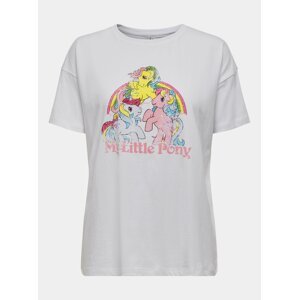 Bílé tričko s potiskem ONLY My Little Pony