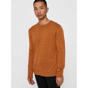 Oranžový basic svetr ONLY & SONS