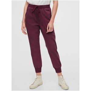 Fialové dámské kalhoty GAP Ribbed Joggers