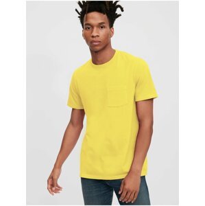 Žluté pánské tričko GAP Pocket