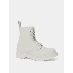 Bílé dámské kožené kotníkové boty Dr. Martens 1460 Pascal Mono