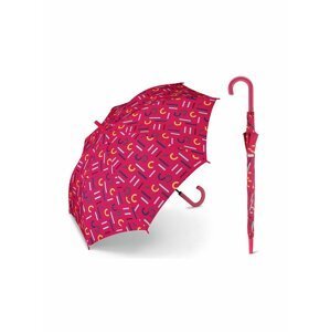 ESPRIT Letterjam Red dámský holový deštník s barevnými písmeny - Červená
