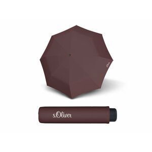 s.Oliver Smart Uni Seasonal Maroon Brown skládací mini deštník - Hnědá