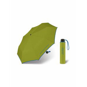 United Colors of Benetton Super Mini Pepper Stem - zelený deštník s modrým lemem - Zelená