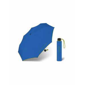 United Colors of Benetton Super Mini Egyptian Blue - modrý deštník se zeleným lemem - Modrá