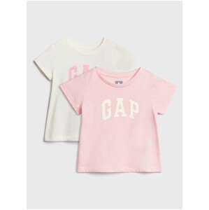Růžové holčičí tričko GAP Logo 2-Pack
