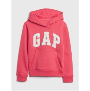 Růžová holčičí mikina GAP Logo Hoodie