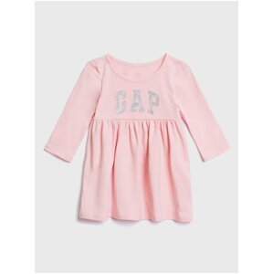 Růžové holčičí šaty GAP Logo
