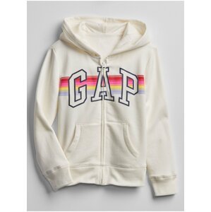 Bílá holčičí mikina GAP logo
