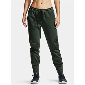 Zelené tepláky Under Armour Recover Fleece Pants