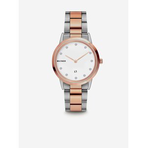 Dámské hodinky ve stříbrno-růžové barvě Millner