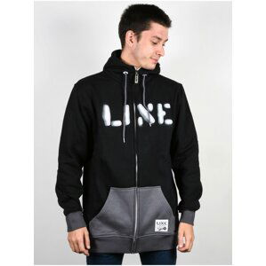 Line Original black pánská mikiny na zip - černá