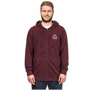 Horsefeathers GRIZZLY burgundy pánská mikiny na zip