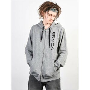 RVCA CAGE HEATHER GREY pánská mikiny na zip - šedá