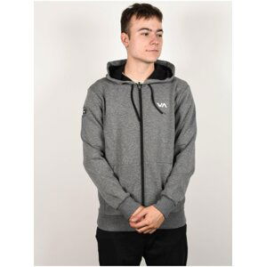 RVCA SIDELINE HEATHER GREY pánská mikiny na zip - šedá