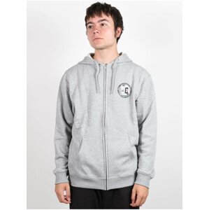 Dc DIVIDE&CONQUER HEATHER GREY pánská mikiny na zip - šedá