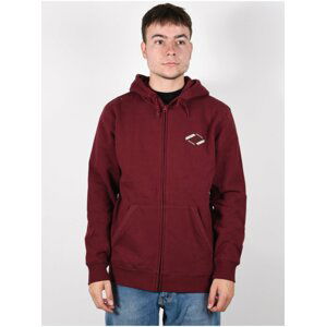 Rip Curl DAMS MAROON pánská mikiny na zip - červená