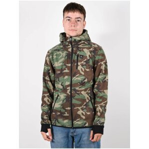 Rip Curl DEPARTED ANTI SERIES CAMO pánská mikiny na zip - zelená