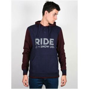 Ride Logo Henley NAVY mikiny přes hlavu pánská - modrá