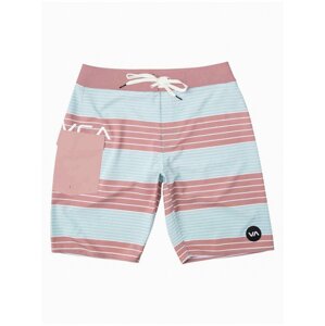 RVCA UNCIVIL STRIPE TRUNK CHAI pánské kraťasové plavky - modrá