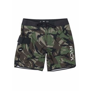 RVCA EASTERN TRUNK 18 GREEN CAMO pánské kraťasové plavky - zelená