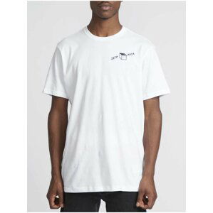 RVCA SMITH STREET white pánské triko s krátkým rukávem - bílá