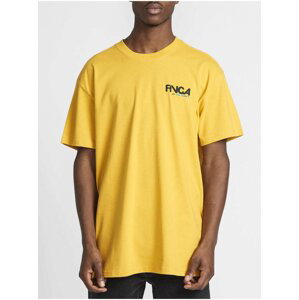 RVCA VAMPIRE BAT DIJON pánské triko s krátkým rukávem - žlutá