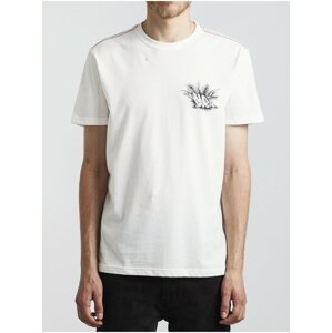 RVCA ALOHA OPPOSITES ANTIQUE WHITE pánské triko s krátkým rukávem - bílá