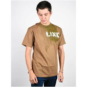 Line Stencil CAMEL pánské triko s krátkým rukávem - hnědá