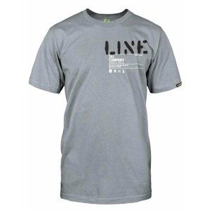 Line Stencil GRAY pánské triko s krátkým rukávem - šedá