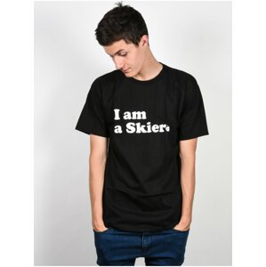 Line Skier Forever black pánské triko s krátkým rukávem - černá