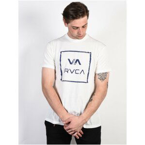 RVCA VA ALL THE WAY ANTIQUE WHITE pánské triko s krátkým rukávem - bílá