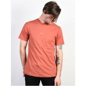 RVCA SMALL RVCA RED CLAY pánské triko s krátkým rukávem - červená