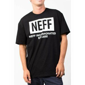 Neff NEW WORLD black pánské triko s krátkým rukávem - černá