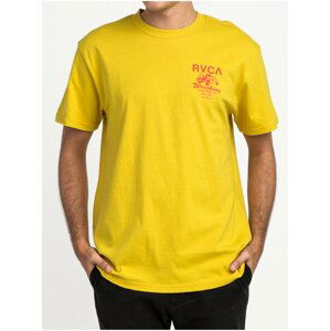 RVCA RVCA WRECKING HARVEST GOLD pánské triko s krátkým rukávem - žlutá