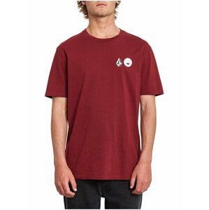 Volcom Mcbl x vlcm CABERNET pánské triko s krátkým rukávem - vínová