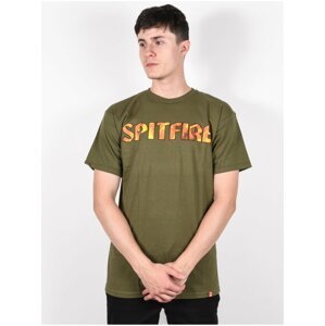 Spitfire PYRE M.GRN/CONTONE pánské triko s krátkým rukávem - zelená