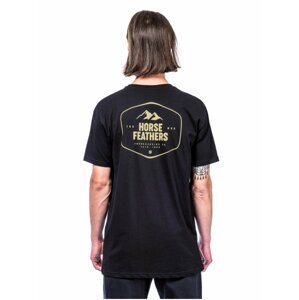 Horsefeathers DALE black pánské triko s krátkým rukávem - černá