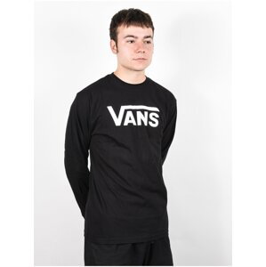 Černé pánské tričko s dlouhým rukávem VANS CLASSIC black/white