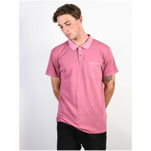 RVCA PTC PIGMENT POLO ROSE pánské polo triko - růžová