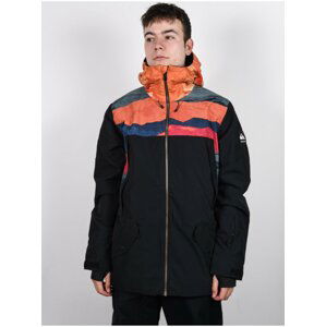 Černá pánská zimní bunda Quiksilver TR AMBITION APRICOT ORANGE TR SUNRISES