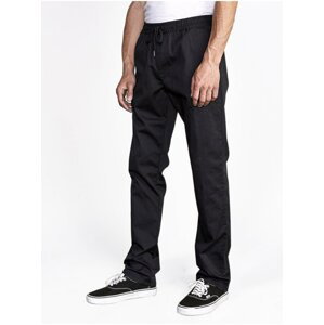 RVCA WEEKEND ELASTIC RVCA BLACK plátěné kalhoty pánské - černá