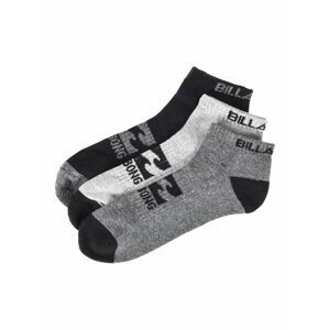 Billabong ANKLE 3 PK kotníkové ponožky pánské - černá