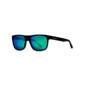 Horsefeathers KEATON gloss black/mirror green sluneční brýle pilotky - černá