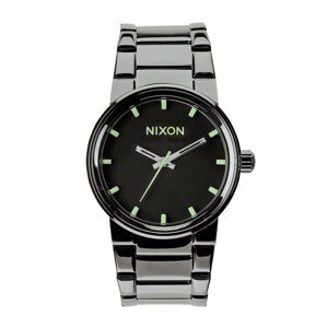 Nixon CANNON POLISHEDGUNMETALLUM analogové sportovní hodinky - černá