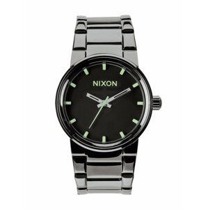 Nixon CANNON POLISHEDGUNMETALLUM analogové sportovní hodinky - černá