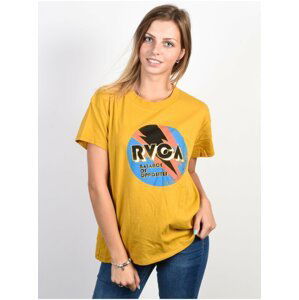 RVCA VOLT HARVEST GOLD dámské triko s krátkým rukávem - žlutá