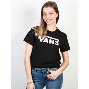 Černé dámské tričko s potiskem VANS Flying V Crew