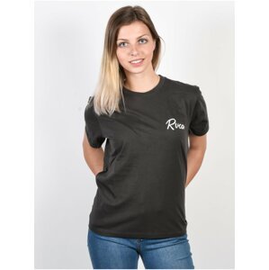 RVCA TROPICALE PIRATE BLACK dámské triko s krátkým rukávem - černá