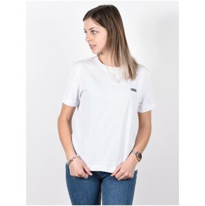 Vans JUNIOR V BOXY white dámské triko s krátkým rukávem - bílá